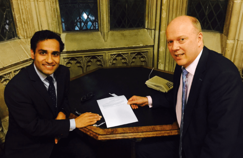 Rehman and Chris Grayling, the Transport Secretary