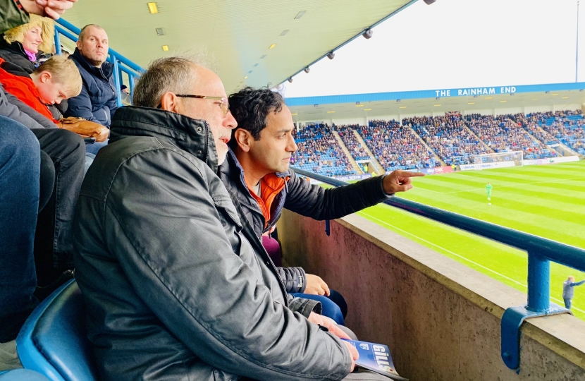 Rehman watching the Gills play