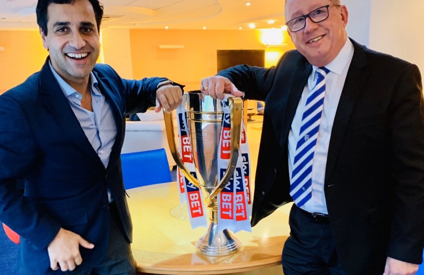 Rehman with Chairman of Gills FC