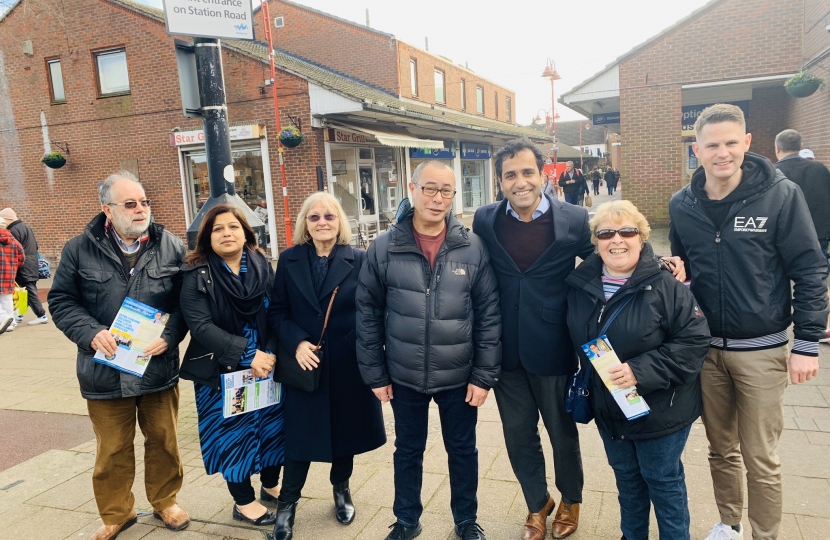 Rehman with local councillors and residents