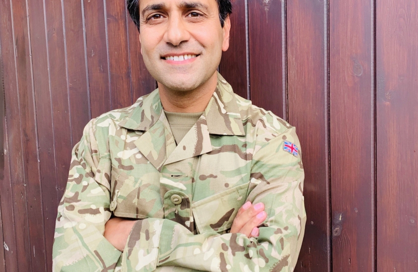 Rehman in military uniform