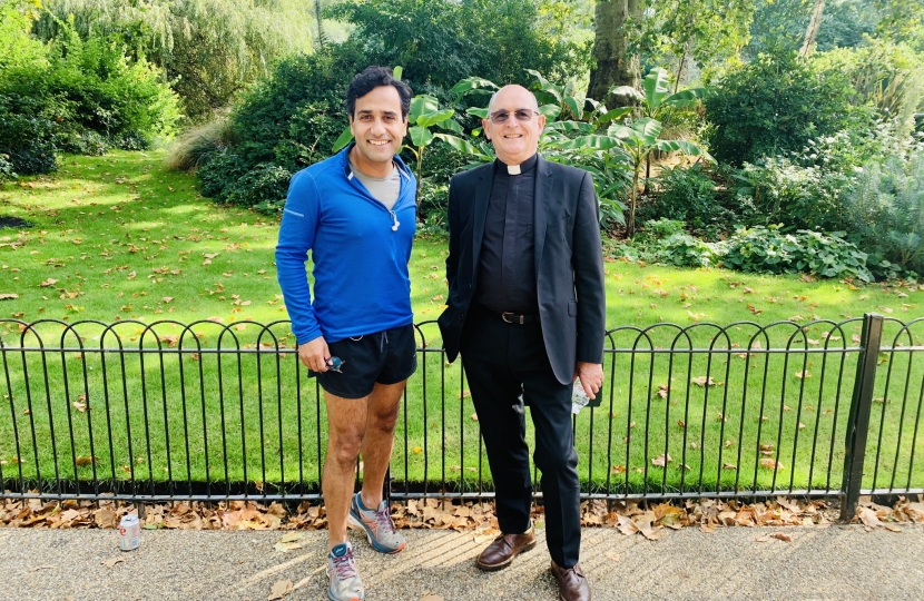 Rehman with Canon Pat Browne