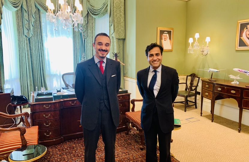 Rehman with the Saudi Ambassador