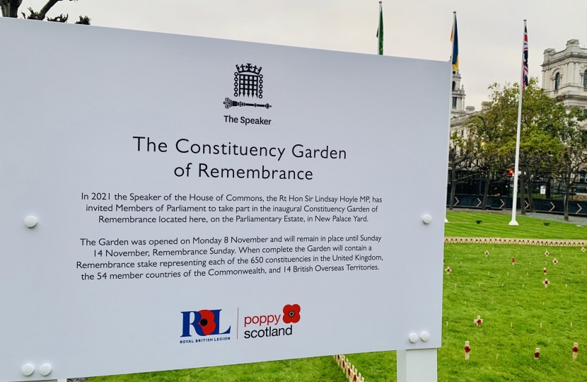 Picture of the Parliamentary Garden of Remembrance