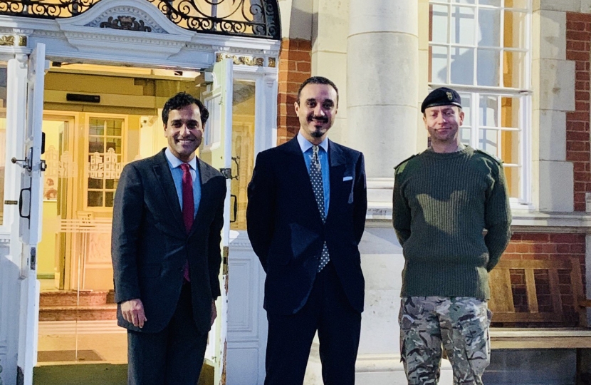 Rehman and Ambassador at the Royal Engineers Museum