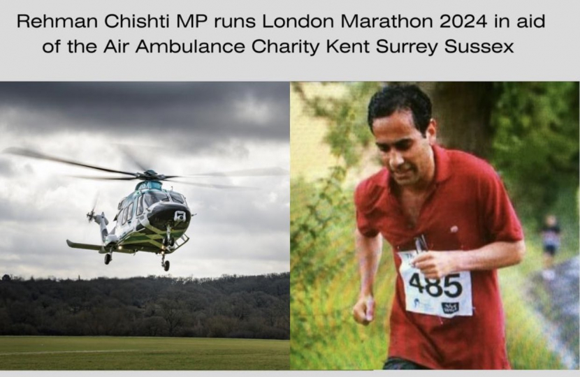 Rehman Chishti announces he is running for London marathon
