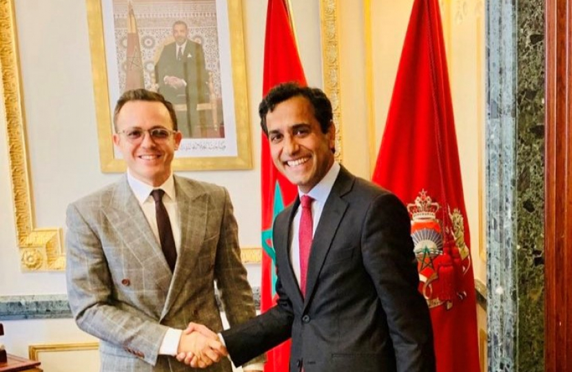 Rehman with the Moroccan Ambassador