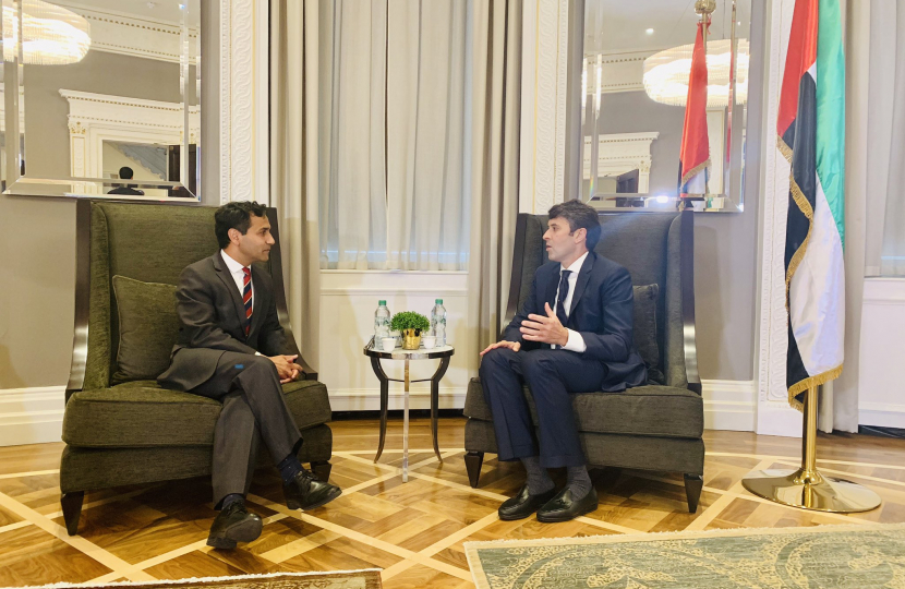 Rehman with the UAE Ambassador
