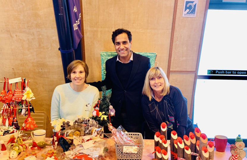 Rehman at the Women's Institute Christmas Fair