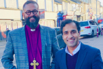 Rehman with Reverend Saju