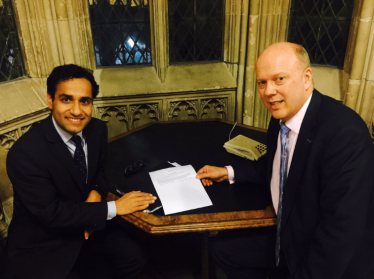 Rehman with the Transport Secretary