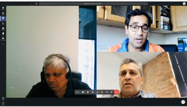 Screenshot of video meeting
