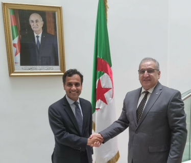 Rehman with Ambassador Lounès Magramane