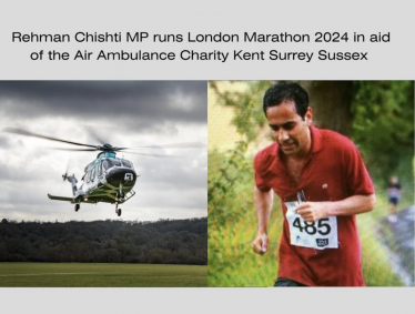 Rehman Chishti announces he is running for London marathon