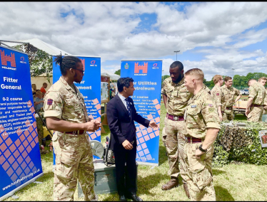Rehman with Medway Armed Forces Personnel