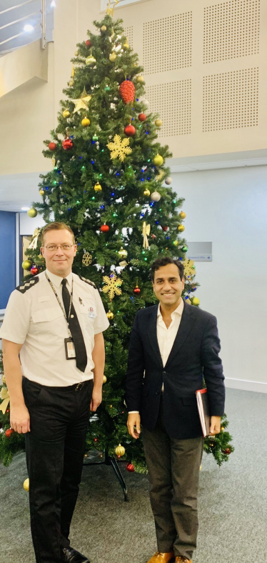Rehman with Kent Police